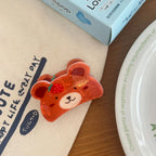 Small animal-shaped hair claw clip made from multicolor cellulose acetate with a glossy finish - View 6 | TEVQA
