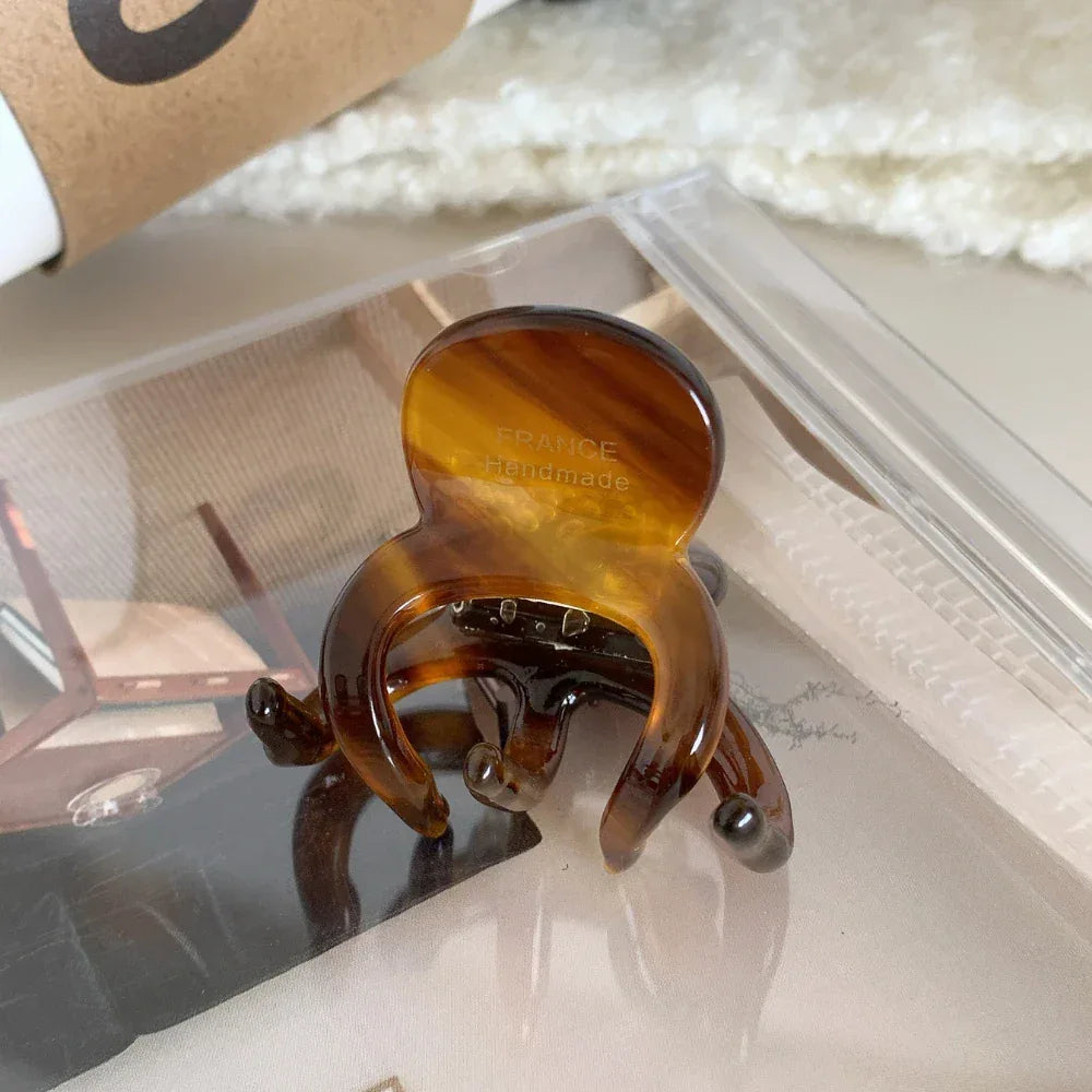 Small Acetate Octopus Hair Clip - View 7 | TEVQA