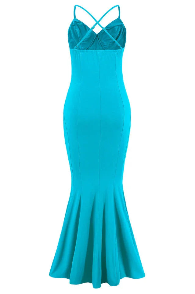 Mermaid Fishtail Dress - View 6 | TEVQA