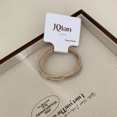 2-Pack Thin Seamless Hair Elastics - Snag-Free Strong Hold