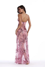 Sequin Split Maxi Dress - View 8 | TEVQA
