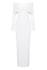 Off Shoulder Bodycon Bardot Midi Dress | Dress In Beauty