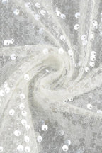 White sequin maxi dress with halter neckline - View 11 | TEVQA