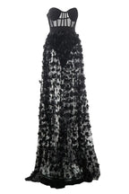 Strapless Flower Applique Ball Gown - View 13 | TEVQA