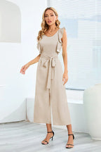 Ruffle Sleeve Wide Leg Jumpsuit - View 10 | TEVQA