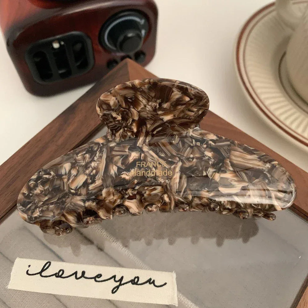Large Acetate Hair Claw Clip - View 7 | TEVQA