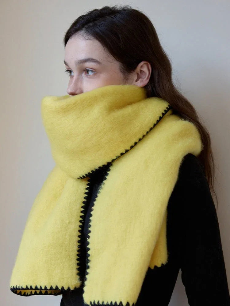 Plush Whipstitch Scarf - View 9 | TEVQA