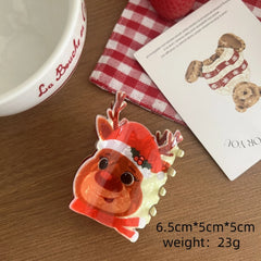 Festive Holiday Acetate Hair Claw Clip - 3.5 Inch Christmas Stocking Stuffer