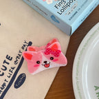Small animal-shaped hair claw clip made from multicolor cellulose acetate with a glossy finish - View 9 | TEVQA