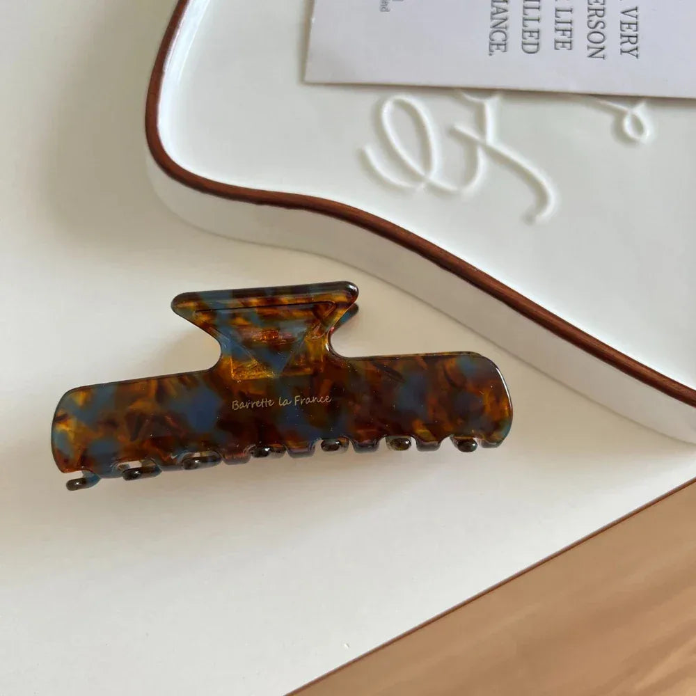 Large French Acetate Hair Claw Clip - View 9 | TEVQA