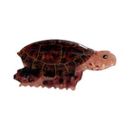 Vibrant Sea Turtle Acetate Hair Claw Clip - 3.5 Inch Tropical Coastal Accessory - TEVQA