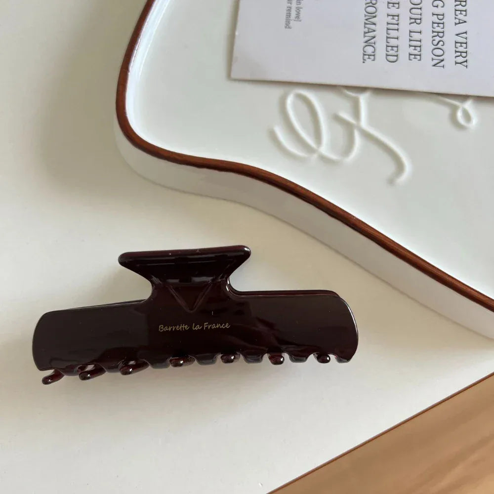 Large French Acetate Hair Claw Clip - View 10 | TEVQA