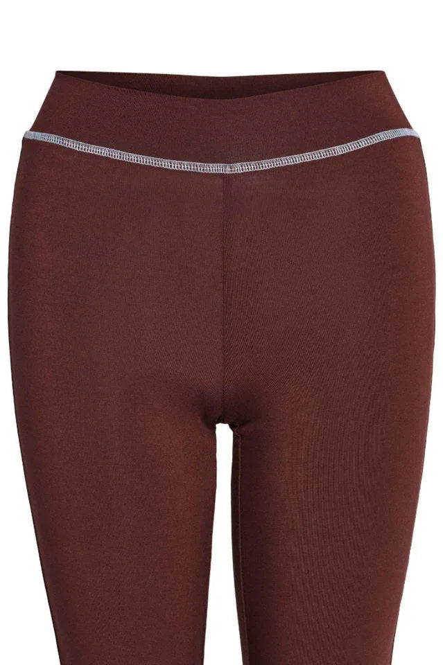 Fitted knit hoodie and trackpant set with V-neckline and thumbholes - View 15 | TEVQA