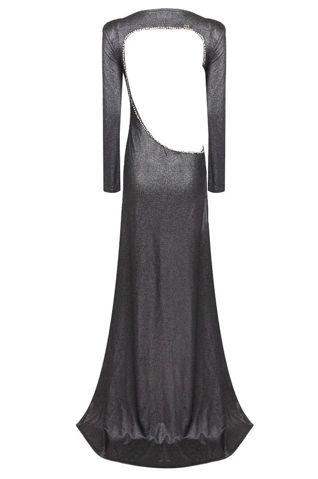Cut Out Backless Gown - TEVQA