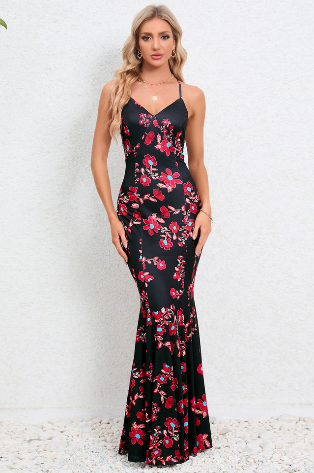 Crisscross Spaghetti Strap Fishtail Dress | Dress In Beauty