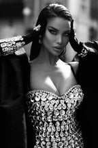 Brisbane Rhinestones Embellished Mini Dress - TEVQA