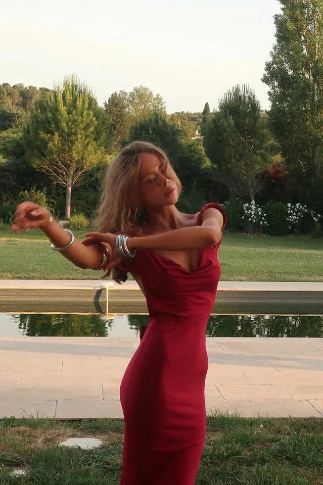 Lila Velvet Maxi Dress - View 6 | TEVQA