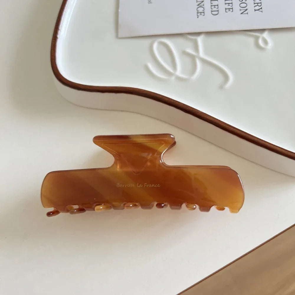 Large French Acetate Hair Claw Clip - View 7 | TEVQA