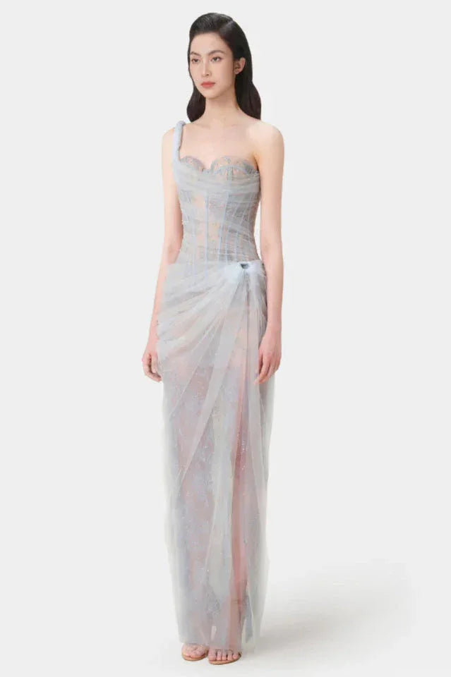 One Shoulder Corset Maxi Dress Secondary image