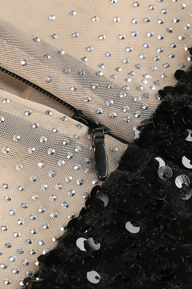 Sequin Feather Gown - View 8 | TEVQA