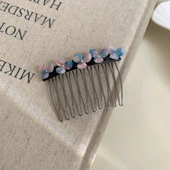 Dainty Acetate Flower Hair Comb - 2.9 Inch Decorative Side Comb