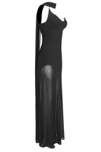 White Strapless Scarf Maxi Dress - TEVQA
