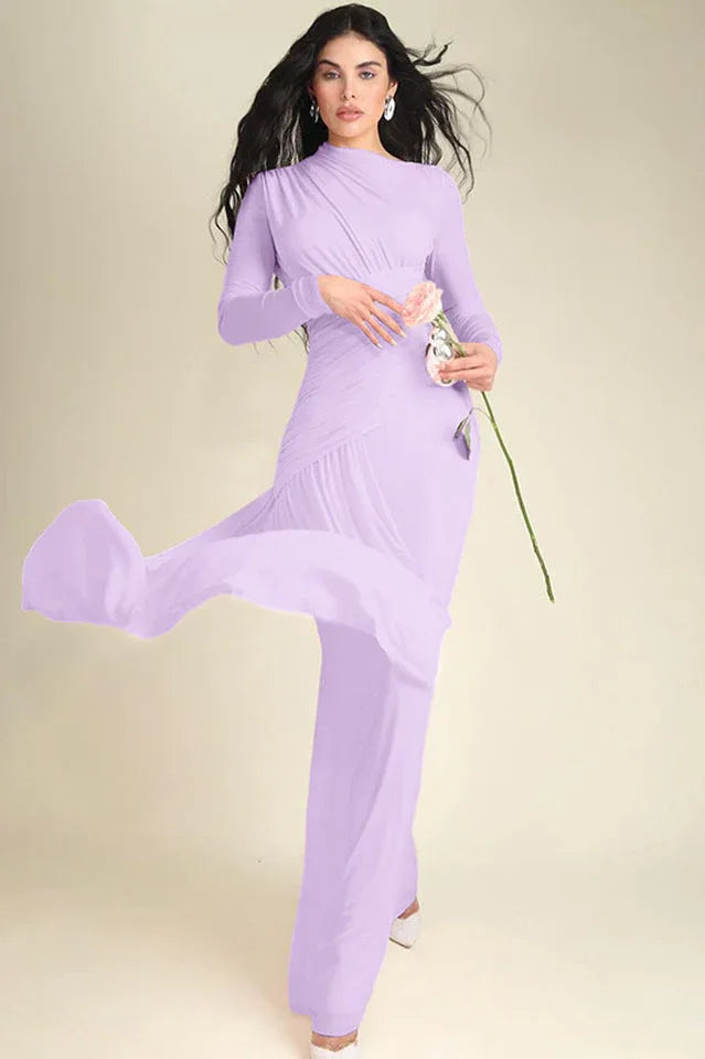 Casey Asymmetric Ruched Bodice Maxi Dress - View 18 | TEVQA