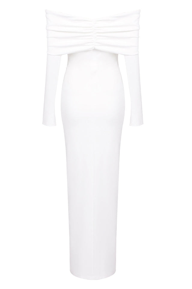 Off Shoulder Bodycon Bardot Midi Dress | Dress In Beauty