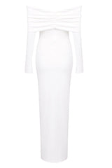 Off Shoulder Bodycon Bardot Midi Dress | Dress In Beauty