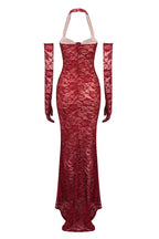 Toby Halterneck Floral Lace Maxi Dress - TEVQA