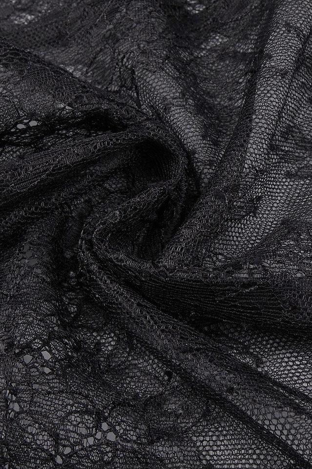 Aliza Lace and Mesh Fit and Flare Dress - View 16 | TEVQA