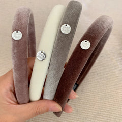 Slim Padded Velvet Headband - 0.6 Inch Lightweight Style