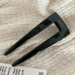 French Design Acetate U-Shape Hair Pin (3.7 Inch) - TEVQA