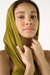 Carleigh Ruche Maxi Dress With Headscarf | Dress In Beauty