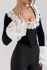 Jacinda Velvet Lace Tunic Top | Dress In Beauty