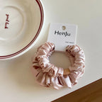 Satin scrunchie with faux pearl detail - View 6 | TEVQA