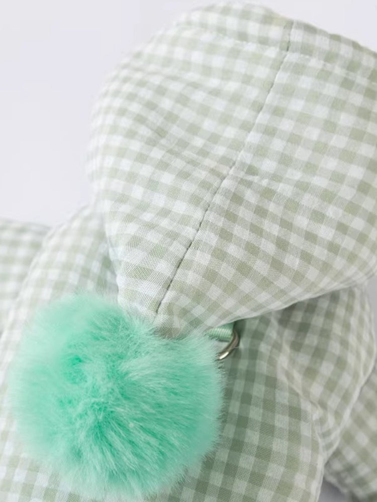 Gingham Padded Dog Hoodie Jumpsuit
