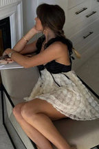Ruffled Strap Babydoll Dress - View 9 | TEVQA