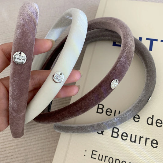 Slim Padded Velvet Headband - 0.6 Inch Lightweight Style