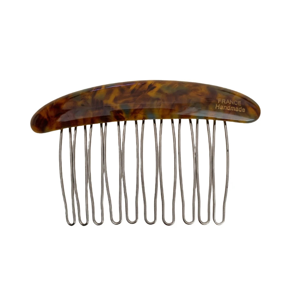 Classic Acetate French Hair Comb - 3.3 Inch Decorative Side Comb