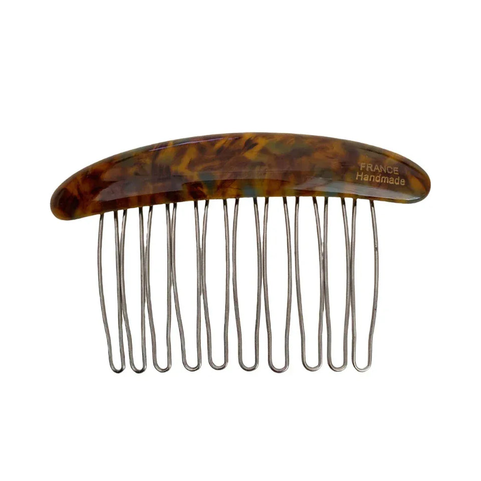 Classic Acetate French Hair Comb - 3.3 Inch Decorative Side Comb - TEVQA Main image