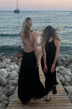 Long halter neck evening dress - View 6 | TEVQA