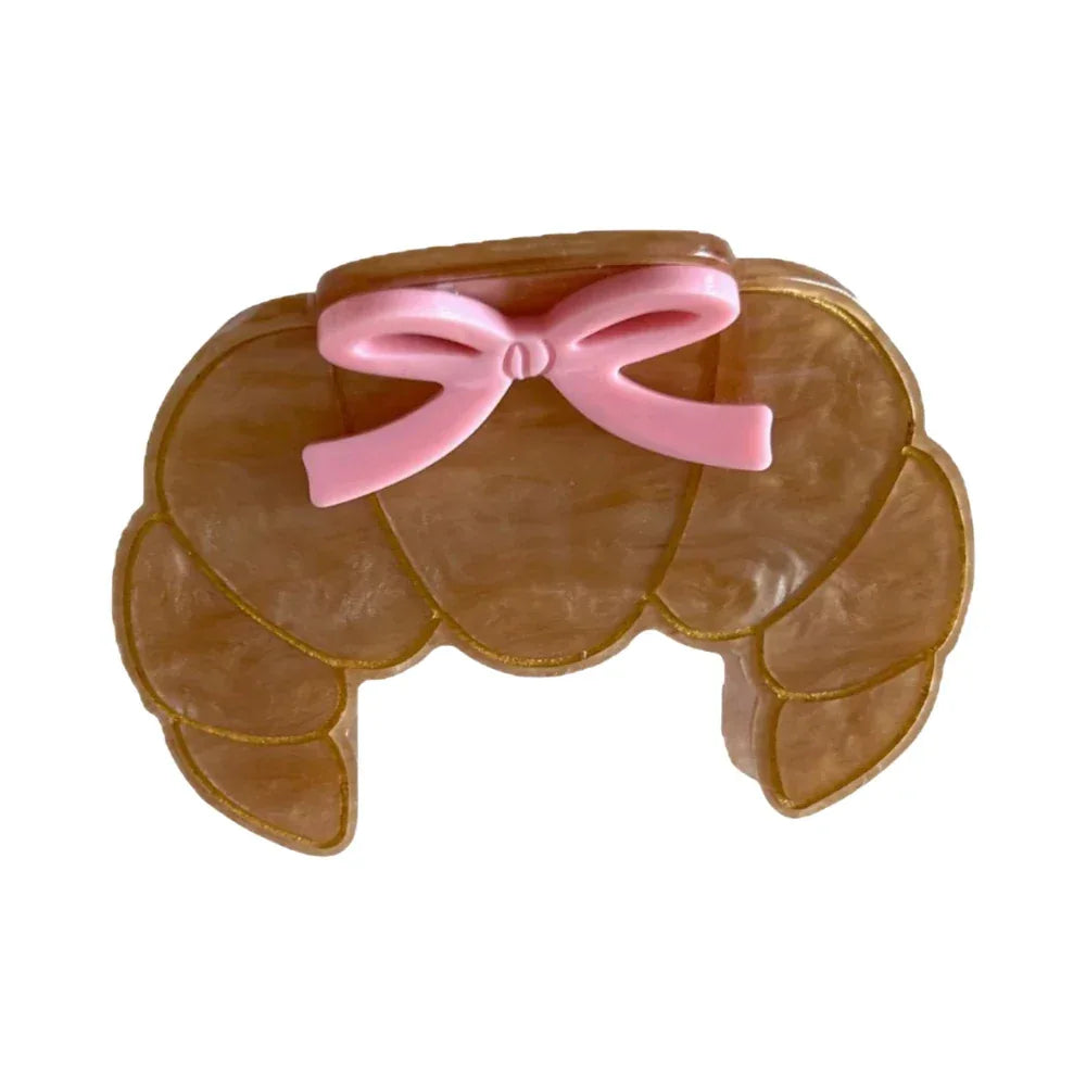 Whimsical Breakfast Acetate Hair Claw Clip - 3 Inch Cute Foodie Accessory - TEVQA