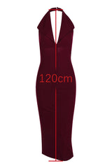 Annita Crepe Halter Midi Dress | Dress In Beauty