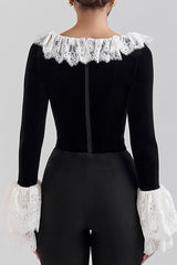 Jacinda Velvet Lace Tunic Top | Dress In Beauty