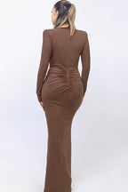 Sparkly long sleeve maxi dress - View 16 | TEVQA