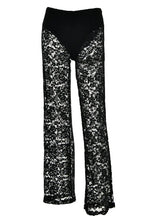 Lace Wide Leg Trousers - View 20 | TEVQA