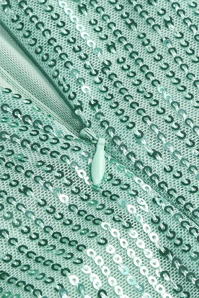 One Shoulder Sequin Maxi Dress - View 8 | TEVQA