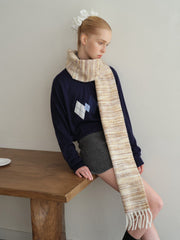 Vanilla Girl Gradient Wool Blend Scarf
