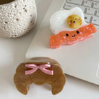 Whimsical Breakfast Acetate Hair Claw Clip - 3 Inch Cute Foodie Accessory - TEVQA
